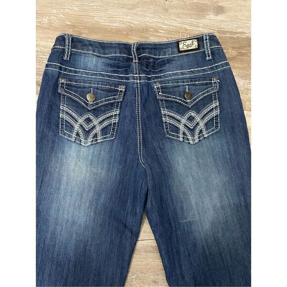 Earl Capri Jeans Stretch Cuffed Cropped Flap Pocket Women’s Size 10 - Picture 5 of 6